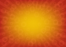 Orange Sun Rays Vector With Bubble, Sunburst On Red Color Background. Vector Illustration Background Design.
