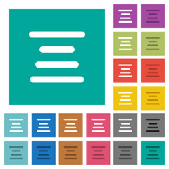 Poster - Text align center square flat multi colored icons