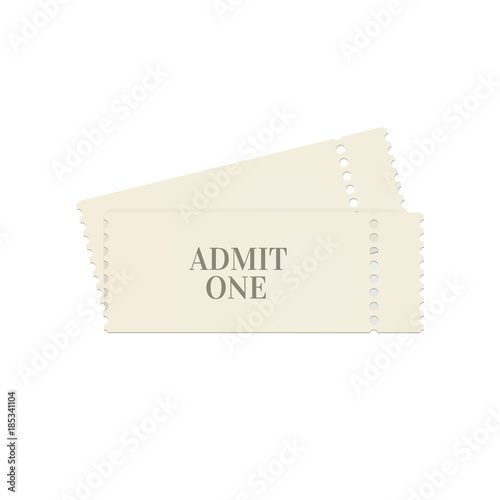 Fotografie, Obraz Admit one ticket illustration. Entrance control sign