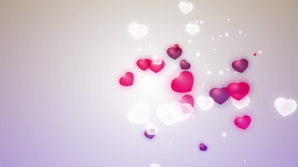 Wall Mural - abstract hearts background flowing celebration