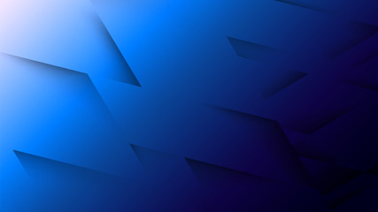 Wall Mural - Abstract Three Dimensional Texture with Gradient Effect in Blue Tones. Aspect Ratio 16:9. Modern Vector Background Design. 