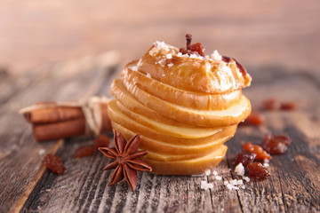 Canvas Print - baked stuffed apple