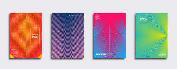 Vector cover designs. Future Poster template. Smartphone modern background set.