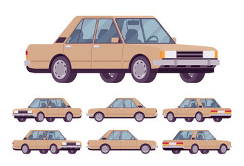 Wall Mural - Beige sedan set