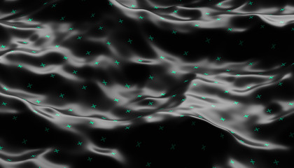 Poster - Abstract 3d rendering of smooth surface with ripples. Cloth with waves. Modern background design for poster, cover, branding, banner, placard.
