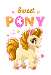 Poster - Little pretty pony girl.