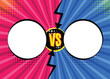 Versus VS letters fight backgrounds in flat comics style desig