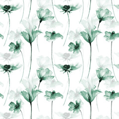 Wall Mural - Seamless pattern with Original flowers