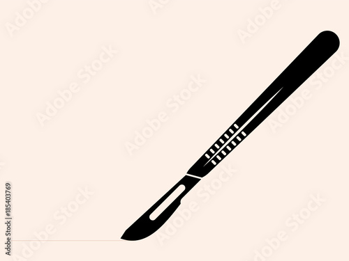 Fotografía Surgical Scalpel Icon Design