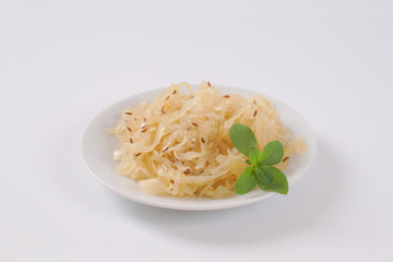 Poster - plate of sauerkraut with caraway