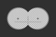 © happyvector071 - Creative vector illustration of binoculars view with signs isolated on transparent background. Art design. Virtual reality glasses sight. Abstract graphic element. Blur frame border. Rifle scope aim