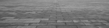 Grey Brick Stone Street Road. Light Sidewalk, Pavement Texture