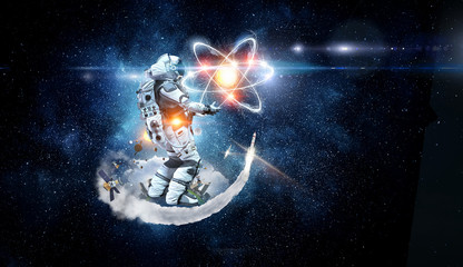 Wall Mural - Astronomy as a science. Mixed media