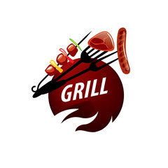 Wall Mural - Barbecue party logo