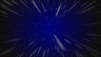 Poster - Blue Cyberspace Motion Lines
