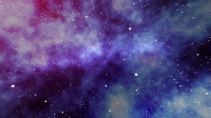 Wall Mural - misty star field in universe