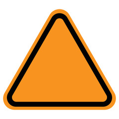 Sticker - Blank WARNING sign. Triangle with yellow background and copy space. Vector icon.