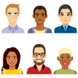 Group of people from diverse ethnicity men and women avatar collection
