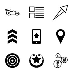 Poster - Ui icons. set of 9 editable filled and outline ui icons