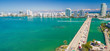 Aerial view of MacArthur Causeway, Miami
