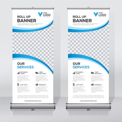 Wall Mural - Roll up banner design print template