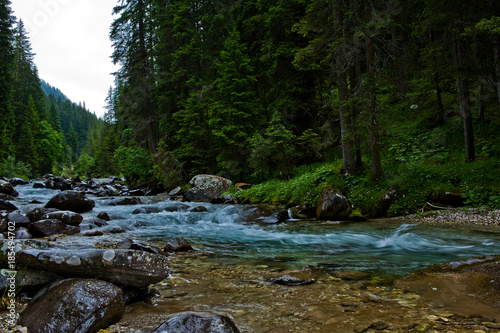 Fotografie, Obraz Fluss in der Wildniss in den Alpen - Italien, Schweiz