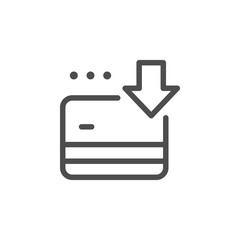 Sticker - Credit card replenishment line icon