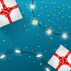 Aufkleber - Greeting card templete. Happy Holidays Vector mockup