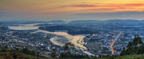 Wall Mural - Ferrol Estuary Panorama Galicia Spain