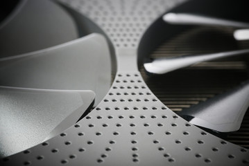 Poster - Abstract background of cooling system, radiators and fans