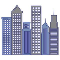 Sticker - cityscape buildings scene icon