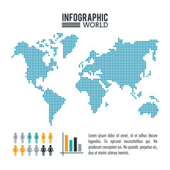 Poster - Earth world infographic population icon vector illustration graphic design