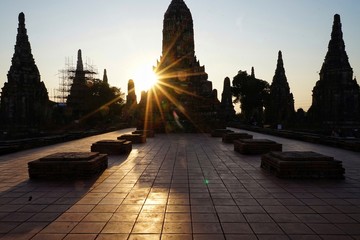 Canvas Print - Ayutthaya is a world heritage city. Located in Thailand.