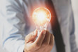 © lovelyday12 - businessman hand holding light bulb. idea concept with innovation and inspiration