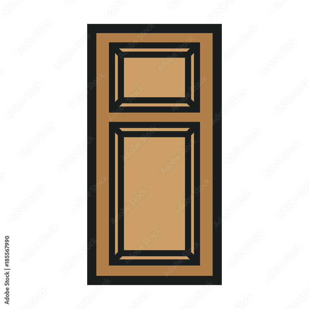 Wooden Closed Front Door Entrance Modern Interior Design
