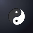 Yin yang logo symbol icon vector illustration
