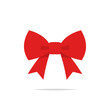 Red bow icon vector