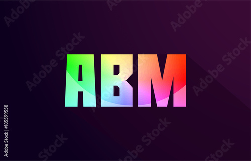 Abm A B M Letter Combination Rainbow Colored Alphabet Logo Icon Design Stock Vector Adobe Stock 4517