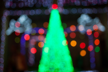 Wall Mural - Christmas background with bokeh lights