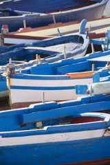 boats at the port of Acitrezza in Sicily