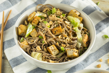 Homemade Asian Tofu Soba Noodle Bowl