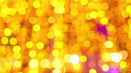 Wall Mural - gold bokeh abstract background defocused lights,  christmas light night bokeh