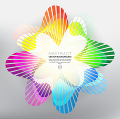 Wall Mural - Abstract vector background. Circular background in bright colors. Isolated  on the white background. Vector illustration. Eps 10.