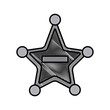 © Jemastock - Police badge star shape icon vector illustration graphic design