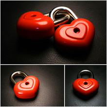 Romantic Love Background. Red  Padlock On A Black Background. Photocollage.