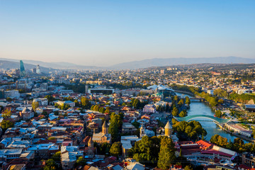 Sticker - View over Tbilisi skyline, Georgia