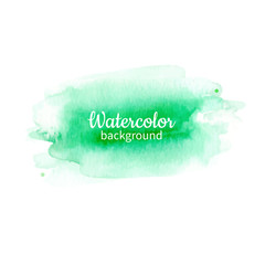 Wall Mural - Watercolor geen abstract hand painted background. Watercolor vec