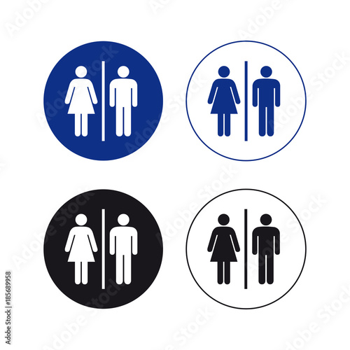 Toilet Wc Bathroom Restroom Men Women Sign Set Buy This Stock