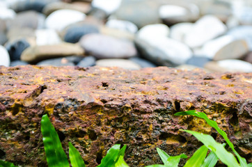 Canvas Print - Border near stone pebble, abstract background