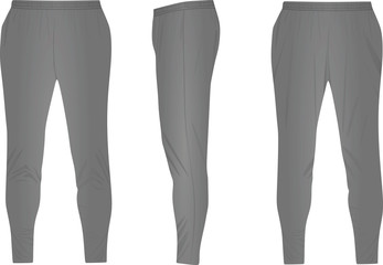 Grey tracksuit bottom. vector illustration